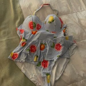 Fruit one piece bathing suit